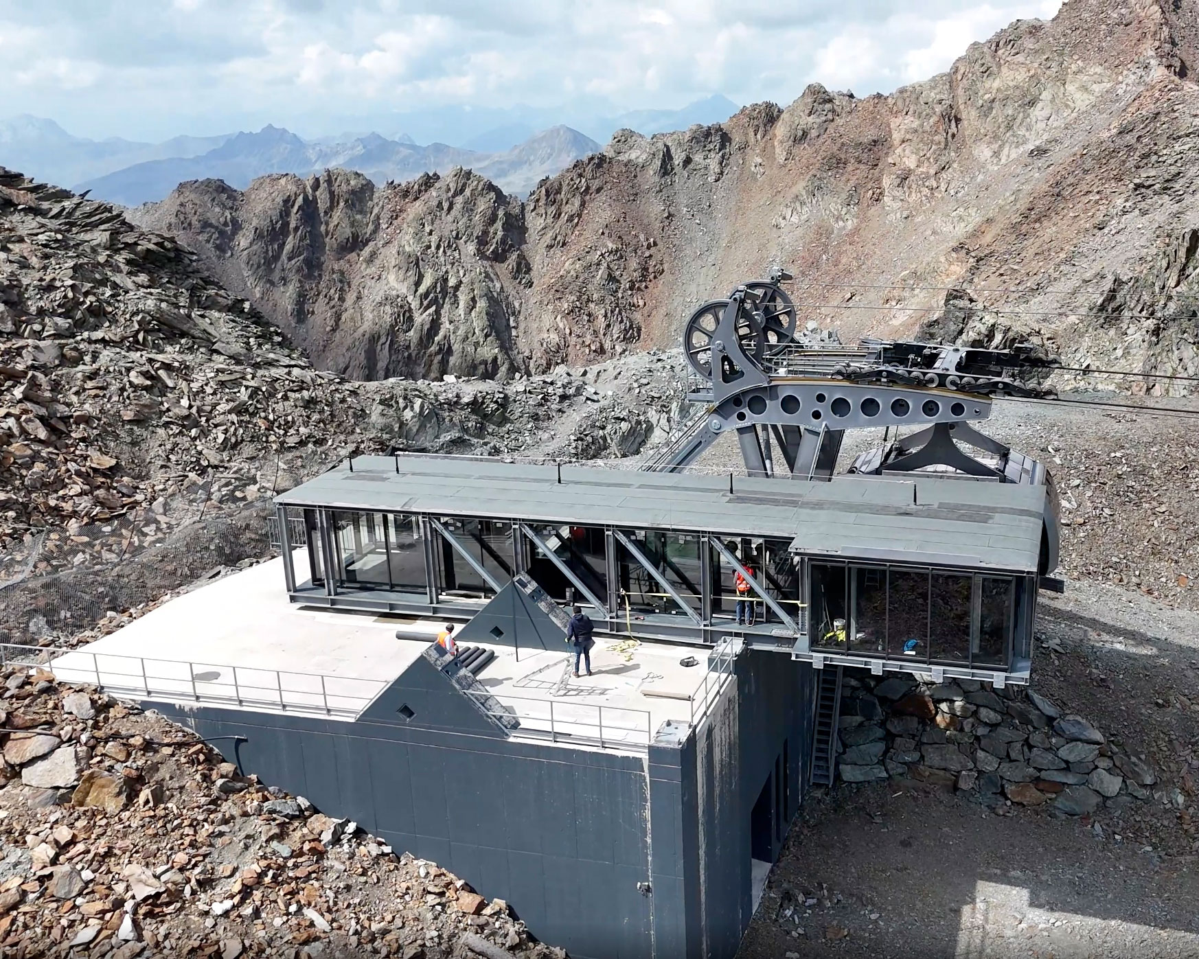 Работа Heavydrive на канатной дороге Falginjochbahn в Каунертале (Австрия)